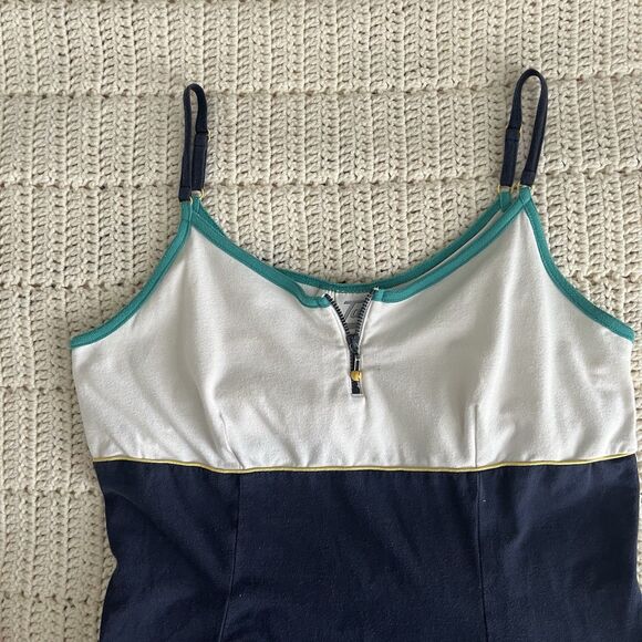 Vintage TAIL Tennis Dress with Built-In Bra Stretchy Cotton Two-Tone Size Large - Picture 5 of 13